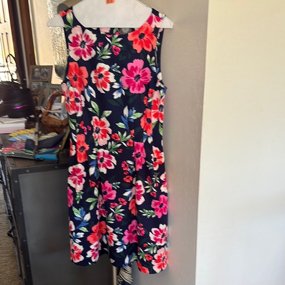 Vince Camuto Floral Dress - Navy and Pink